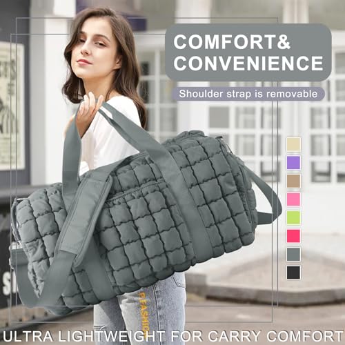 Quilted Travel Duffle Bag Gym Bag for Women