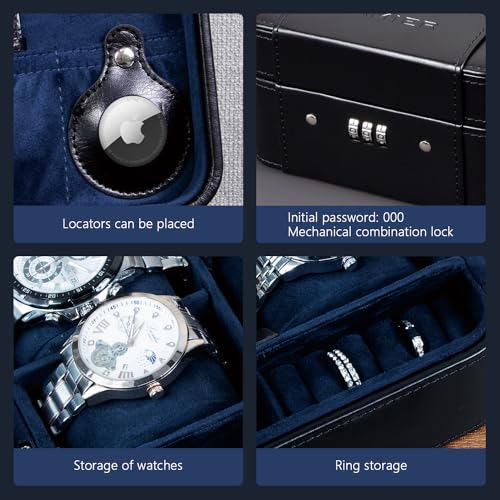 Watch Travel Case with Combination Lock