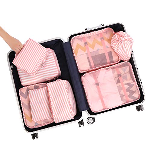 8 Set Packing Cubes Luggage Packing Organizers for Travel Accessories