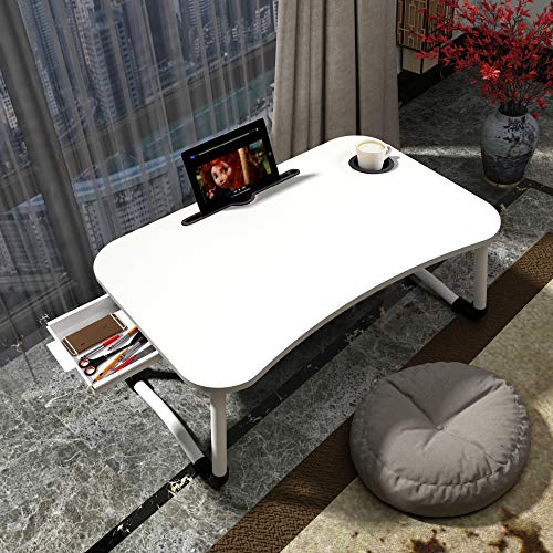 23.6'' Ergonomic Lap Desk with Storage Drawer & Cup Holder