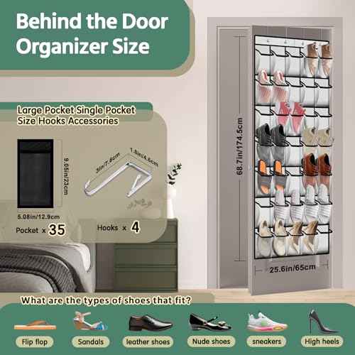 35 Pocket Over the Door Shoe Organizer (35 Count)