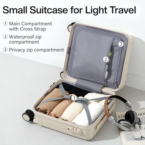 14 Inch Underseat Carry On Luggage with Wheels