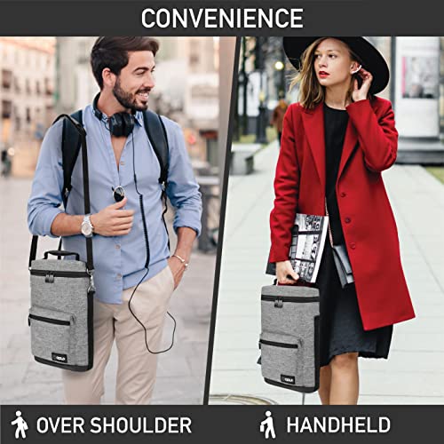Insulated 2 Bottle Wine Bag Tote Leakproof Carrier Cooler Gift