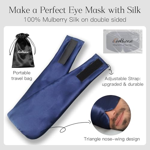 100% Natural Silk Eye Mask for Women Men