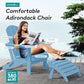 Outdoor Adirondack Chairs with 2 Cup Holders
