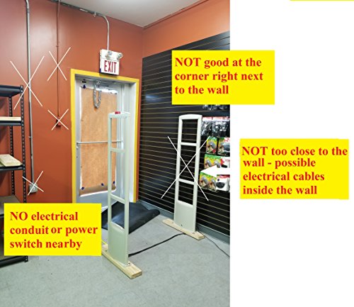Starter Kit EAS RF Retail and Clothing Store Security Tower Antenna System 1000 Tags and Warning Stickers. Great for Shop Protection