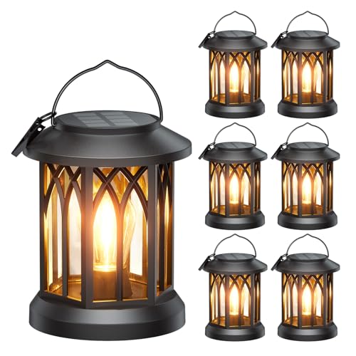 Solar Lanterns Outdoor Waterproof (6 Count)