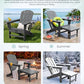 2 Pcs HDPE Folding Adjustable Adirondack Chair with Ottoman (2 Count)
