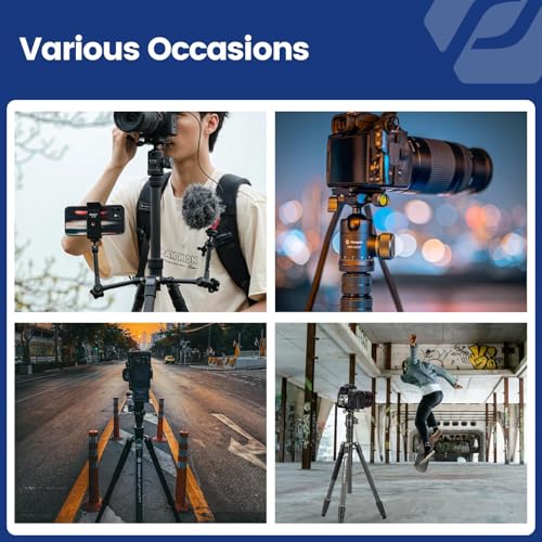 73" 185cm Carbon Fiber Travel Tripod for Camera