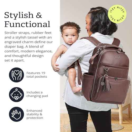 Boss Plus Large Diaper Bag Backpack with 19 Pockets