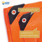 Orange Tarp 12x16 Feet Tarps High Visibility Outdoor Poly Cover Lightweight 6mil (192 Sq Ft)