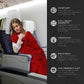 Lightweight Airplane & Travel Blanket with Foot Pockets