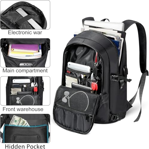 40 Liter Anti Theft Backpack with Giant Tumbler Holder Pocket and Lock