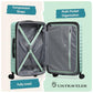 Boren Expandable Hardside Rugged Travel Luggage with 8 Spinner Wheels
