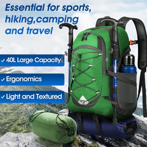Hiking Backpack 40L Packable Lightweight Camping Daypack Men Women