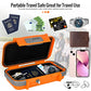 Portable Safe Lock Box with Combination Lock Mini Beach Travel Safe Waterproof Small Lockable Box with Removable Wire Rope Combination Safe Box for Dorm