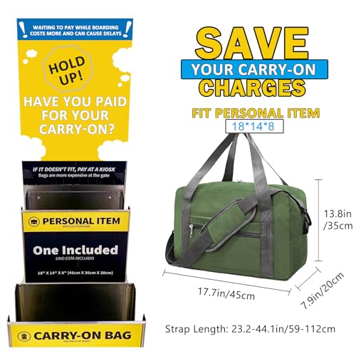 For Spirit Airlines Personal Item Bag 18x14x8 in Underseat Carry