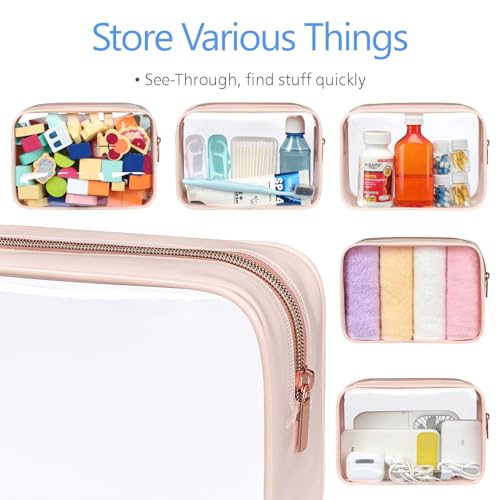 Clear Makeup Bag Travel (4 Count)