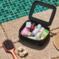 Large Capacity Clear Toiletry Bag for Women Travel Makeup Bag Black