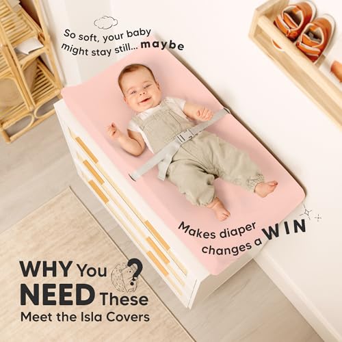 2 Pack Baby Changing Pad Cover for Girl (2 Count)
