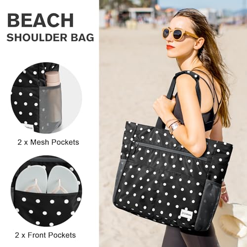 Beach Bag Waterproof Sandproof Large Capacity Foldable for Women