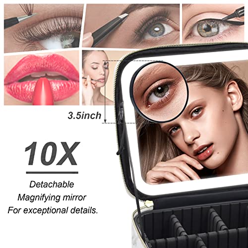 Makeup Bag with Mirror and Light