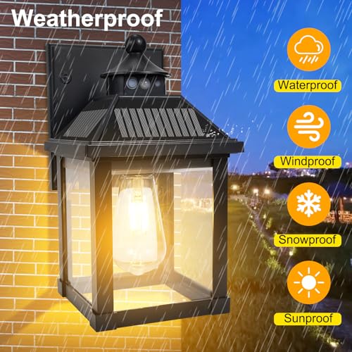 Solar Porch Lights with 3 Modes & Motion Sensor