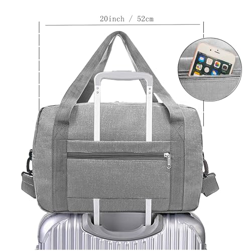 Foldable Carry on Luggage Bag 22x14x9 Personal Item Bag for Airplanes Travel Duffel Bag for Women and Men