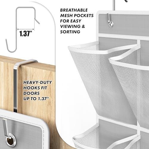 12 Pockets Large Over Door Shoe Organizer (2 Count)