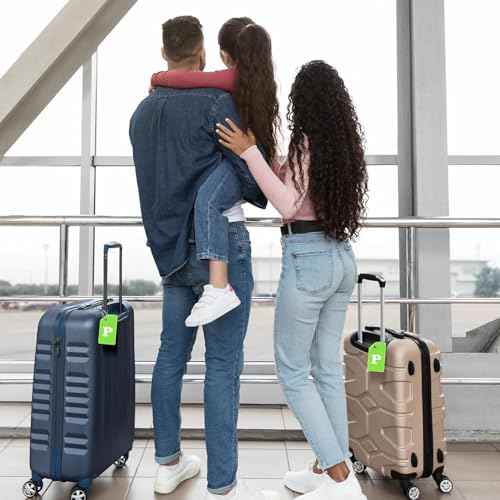 8 Pack Initial Luggage Tags for Suitcases Airplane Travel Essentials (8 Count)