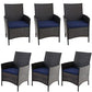 Wicker Patio Dining Chairs Set of 6 with Removable Cushions (6 Count)