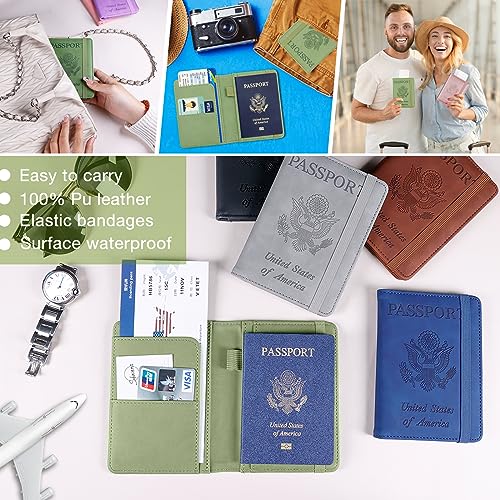 Premium Leather Passport Holder Covers Case