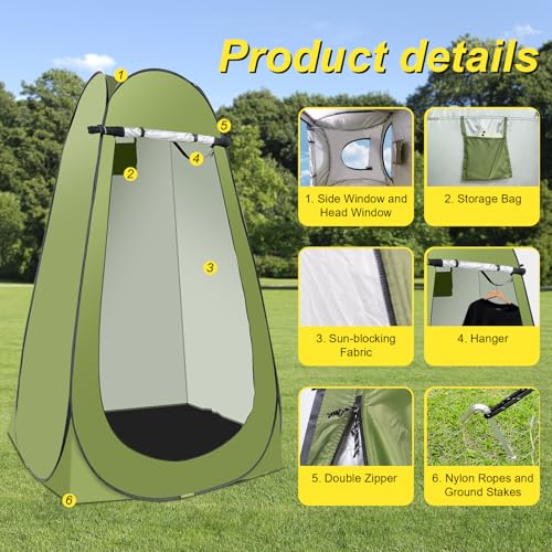 Portable Camping Bathroom Shower Tent Kit