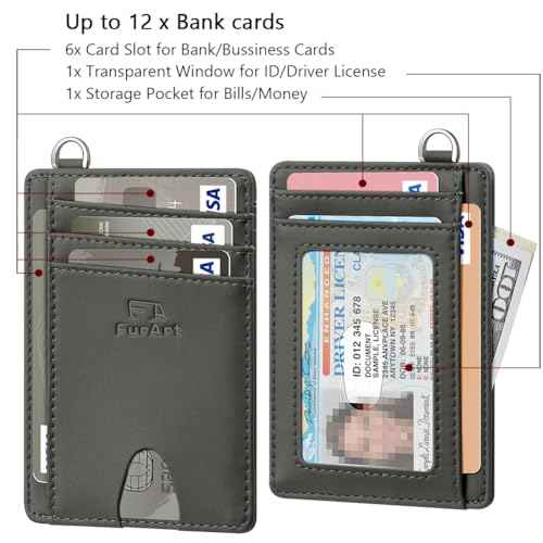 Slim Minimalist Wallet RFID Credit Card Holder for Men