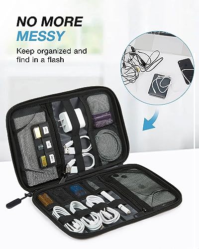 Large Electronics Organizer Travel Case for Tech Accessories