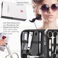 brand quality 10 piece manicure pedicure grooming kit set fashion leather case in gift box