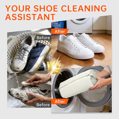 1PCS Ivory White Shoe Washing Machine Bags for All Shoe Types