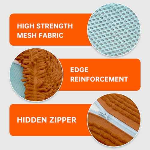 2PCS Chocolate Shoe Washing Machine Bags for All Shoe Types