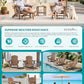 2 Pcs HDPE Folding Adjustable Adirondack Chair with Ottoman (2 Count)