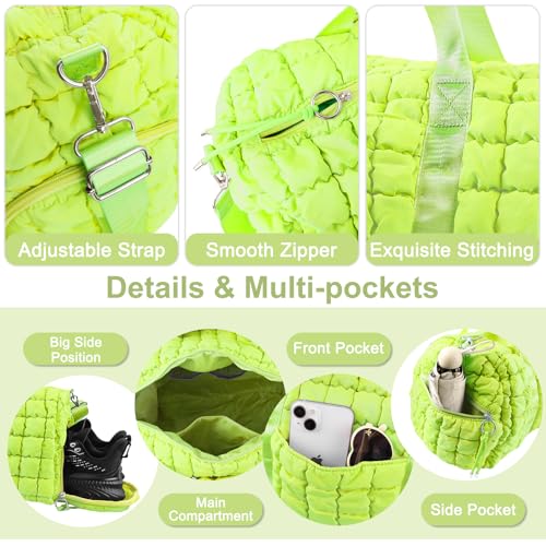 Quilted Travel Duffle Bag Gym Bag for Women