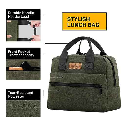 Insulated Lunch Bag for Women Men