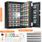 200 Keys Heavy Duty Fireproof Key Lock Box Wall Mount with Code&Hook Plates