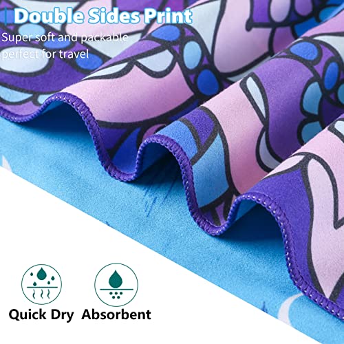 Microfiber Beach Towel with Bag Oversized 71x32 Sand Free 2 Pack (2 Count)