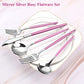Mirror Silver Rosy Silverware Set (4 Count)