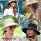 Sun Hats for Women Wide Brim Bucket Hat Ponytail Hole Outdoor UPF