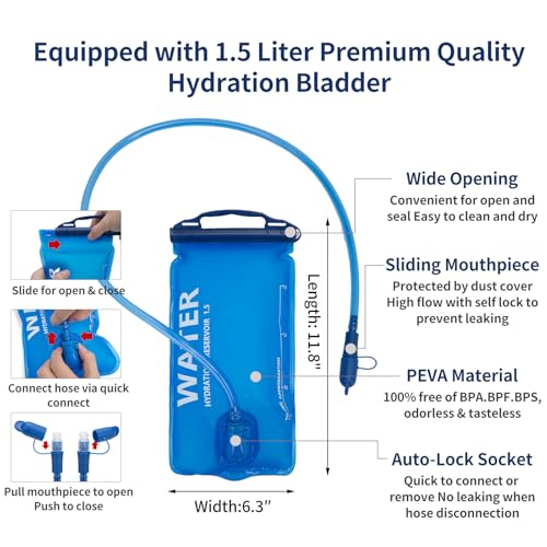 Carey STEN Lightweight Hydration Backpack with 1.5