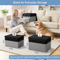 Large 17" 42 Quarts Collapsible Stackable Storage Bins with Lids [3 (3 Count)