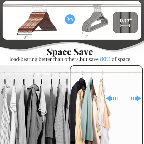 Velvet Felt Stackable Hangers 50 Pack (50 Count)