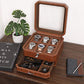 Gift Set 6 Slot Leather Watch Box with Valet Drawer