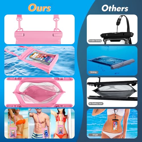 Large Waterproof Phone Pouch with Sealing Strip
